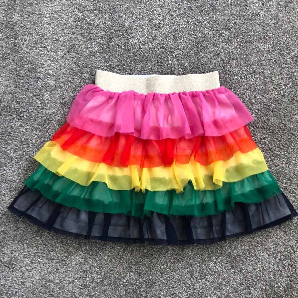 Hanna Andersson Rainbow Tulle Skirt Size 8